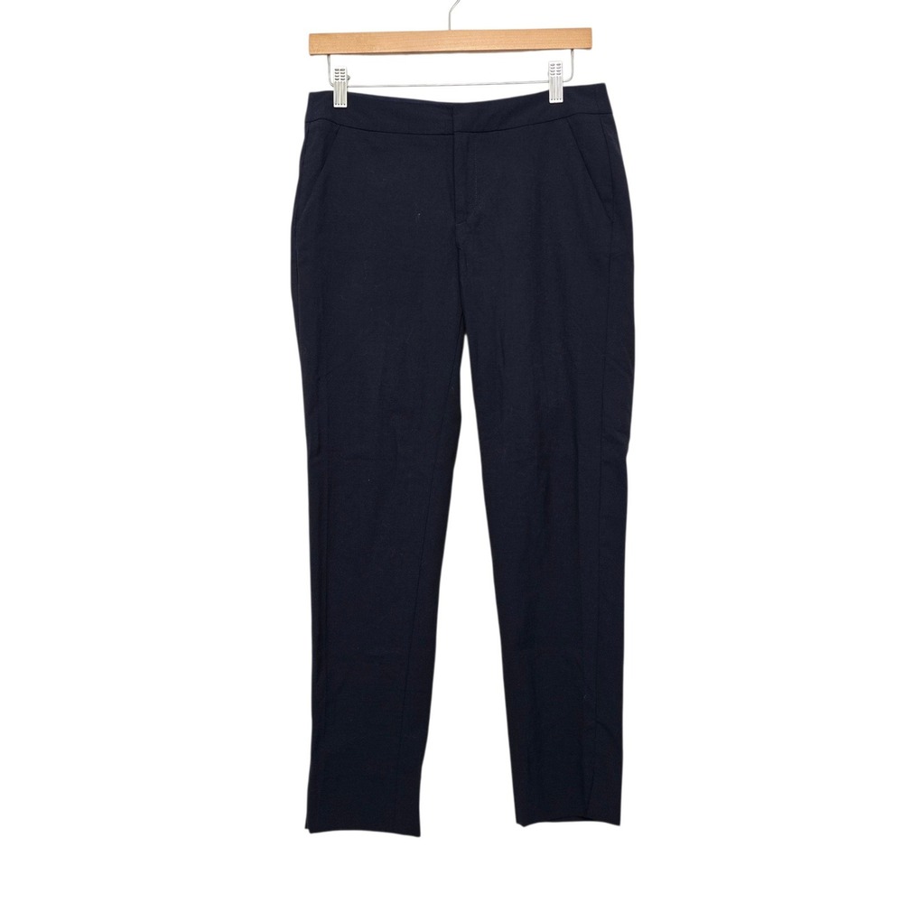 Everlane Navy Blue Italian GoWeave Crop Wool Tapered Trousers Pants Size 2